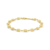 10K Yellow Gold 7.5" Ball Link Bracelet