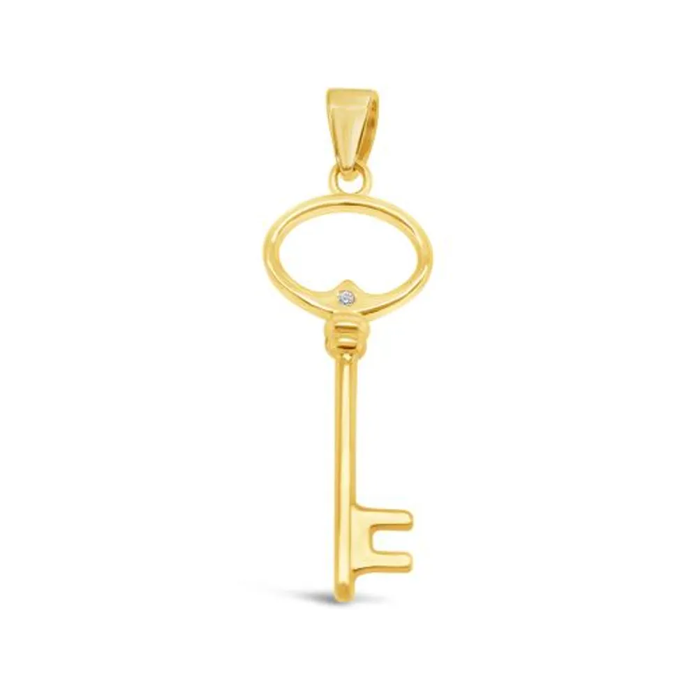 10K Yellow Gold Key Pendant