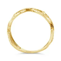 10K Yellow Gold Diamond Cut Link Ring