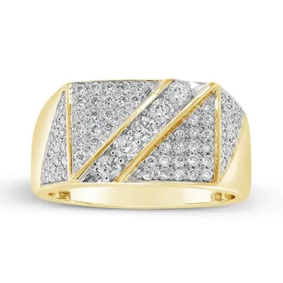 10K Yellow Gold 1.00CTW Diamond Fashion Ring