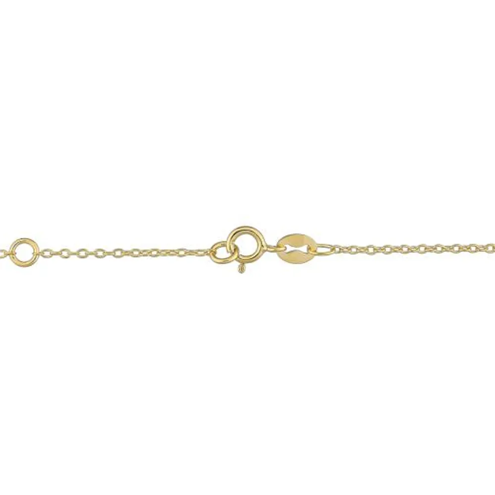 Julianna B Yellow Plated Sterling Silver 0.15CTW Diamond Link Necklace