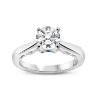 Charmed By Richard Calder 88 Facet White Gold 0.73CTW Bridal Ring