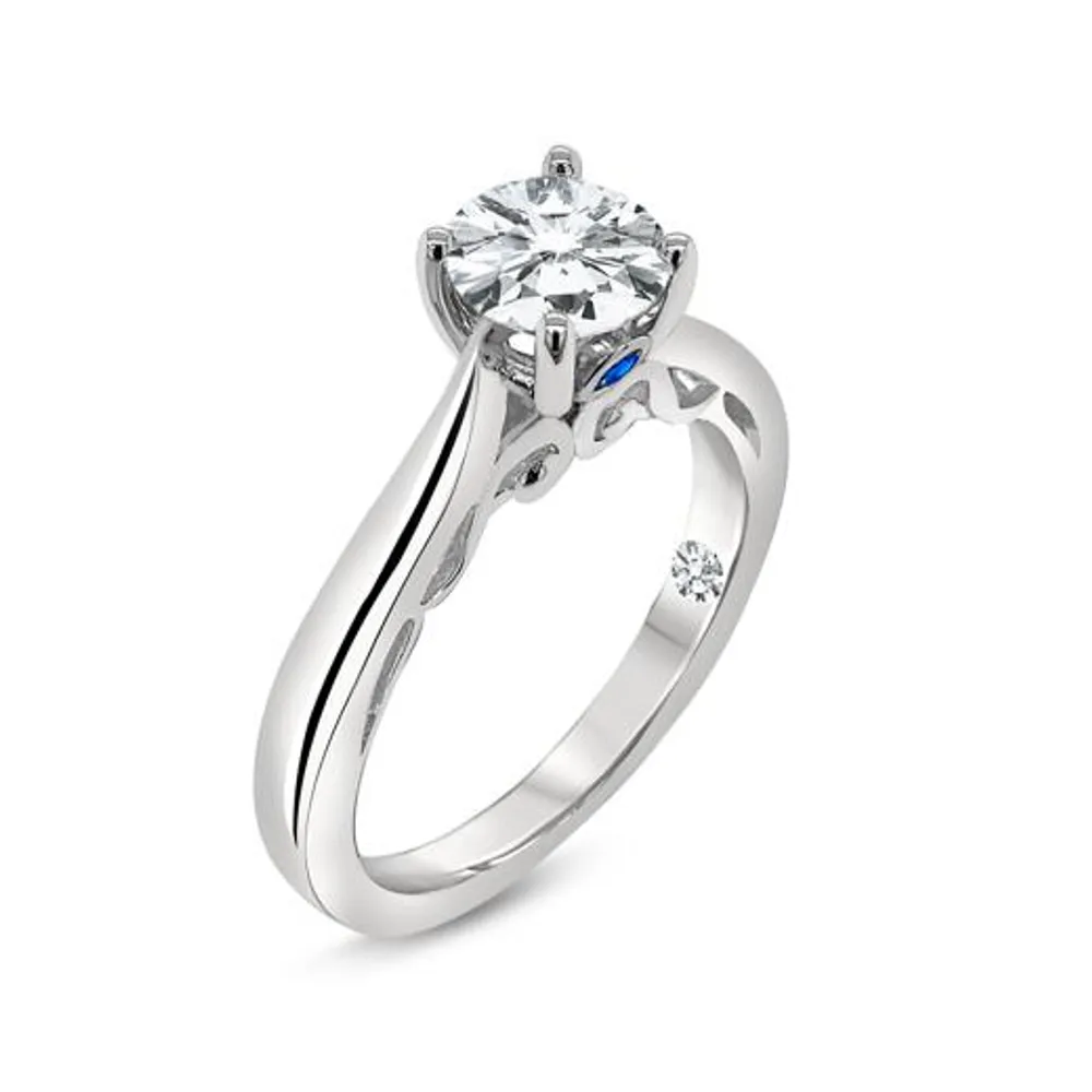 Charmed By Richard Calder 88 Facet White Gold 0.73CTW Bridal Ring