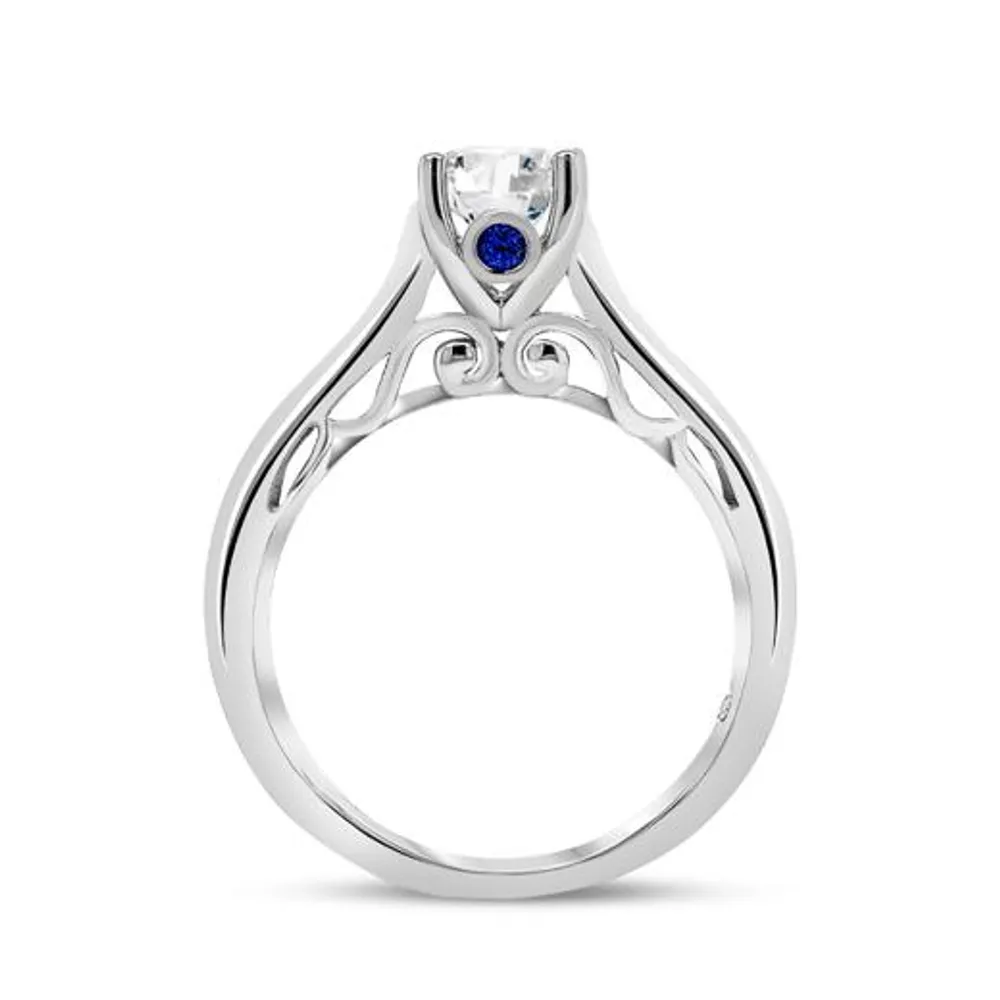 Charmed By Richard Calder 88 Facet White Gold 0.73CTW Bridal Ring