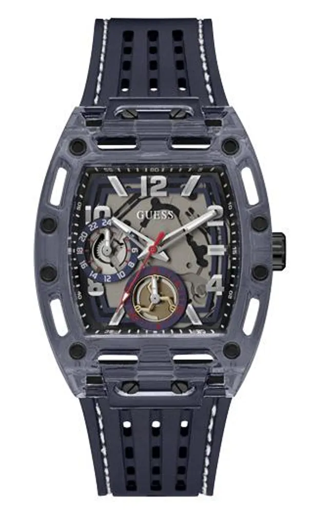 Guess Men's Navy Silicone Watch