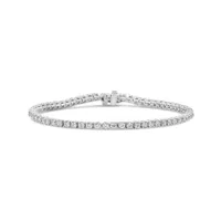 14K White Gold Lab Grown 3.00CTW Diamond Tennis Bracelet