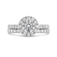 New Brilliance 14K White Gold Lab Grown 2.25CTW Diamond Bridal Set