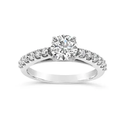 New Brilliance 14K White Gold Lab Grown 1.50CTW Diamond Solitaire Ring