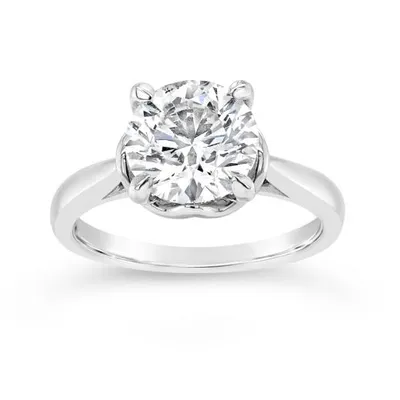 New Brilliance 14K White Gold Lab Grown 3.00CT Diamond Solitaire Ring