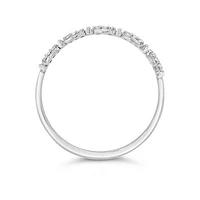 10K White Gold Diamond Stackable Ring