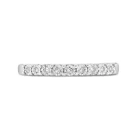 10K White Gold Diamond Stackable Band