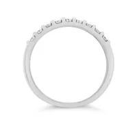 10K White Gold Diamond Stackable Band