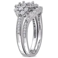 Julianna B Sterling Silver 0.50CTW Diamond Bridal Set