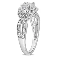 Julianna B Sterling Silver 0.19CTW Diamond Fashion Ring