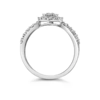 Sterling Silver 0.10CTW Diamond Promise Ring