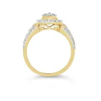 10K Yellow Gold 1.00CTW Diamond Fashion Ring