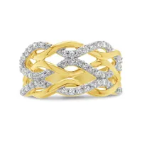 10K Yellow Gold 0.50CTW Diamond Fashion Band