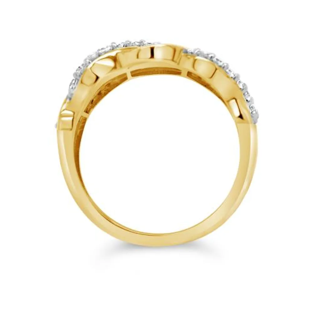 10K Yellow Gold 0.50CTW Diamond Fashion Band