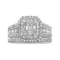 10K White Gold 1.25CTW Diamond Bridal Set