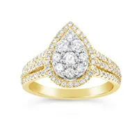 10K Yellow Gold 1.00CTW Diamond Bridal Ring