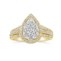 10K Yellow Gold 1.00CTW Diamond Bridal Ring
