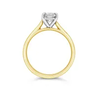 14K Yellow Gold Lab Grown 1.00CT Oval Shaped Diamond Solitaire Ring