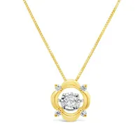 Dancing Diamonds 10K Yellow Gold Canadian 0.25CTW Diamond Pendant