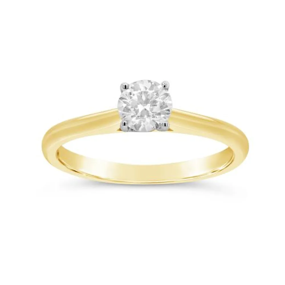 Glacier Fire 14K Yellow Gold Canadian 0.50CTW Diamond Solitaire Ring