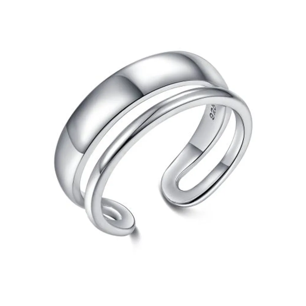 Sterling Silver Double Band Ring