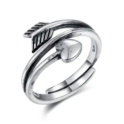 Sterling Silver Heart & Arrow Ring