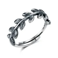 Sterling Silber Leaf Ring