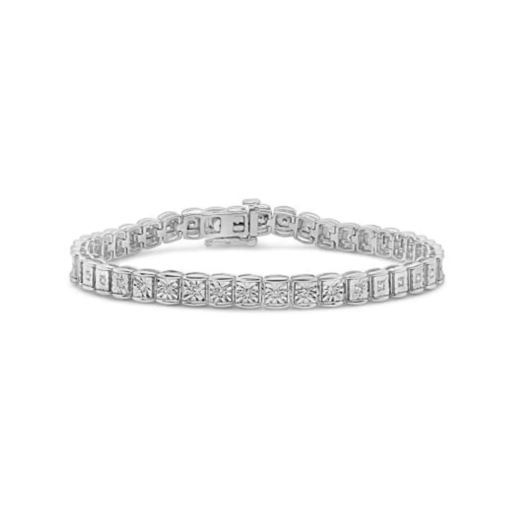 Sterling Silver 0.50CTW Diamond Tennis Bracelet