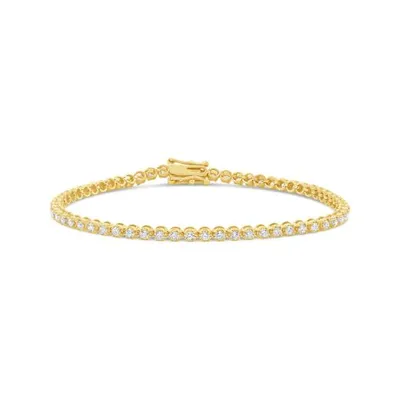 10K Yellow Gold 1.50CTW Diamond Tennis Bracelet