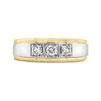 Charmed 10K Yellow Gold Canadian 0.50CTW Diamond Gents Band