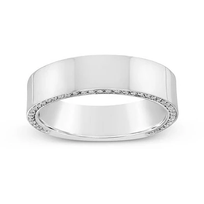 Charmed 10K White Gold 0.41CTW Gents Diamond Band