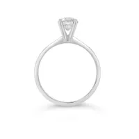 14K White Gold Lab Grown 1.00CT Diamond Solitaire Ring