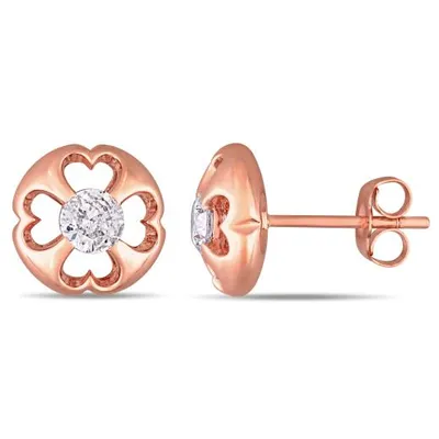 Julianna B 10K Rose Gold 0.50CTW Diamond Stud Earrings