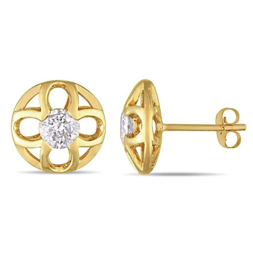 Julianna B 10K Yellow Gold 1.00CTW Diamond Stud Earrings