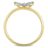 Julianna B 10K Yellow Gold 0.12CTW Diamond Butterfly Ring