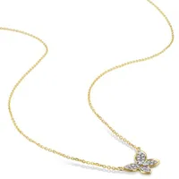 Julianna B 10K Yellow Gold 0.13CTW Diamond Butterfly Pendant