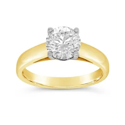 New Brilliance 14K Gold Lab Grown 1.50CT Diamond Solitaire Ring