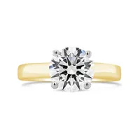 New Brilliance 14K Gold Lab Grown 2.00CT Diamond Solitaire Ring