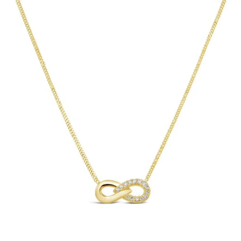 Infinite Love 10K Yellow Gold Diamond Infinity Necklace