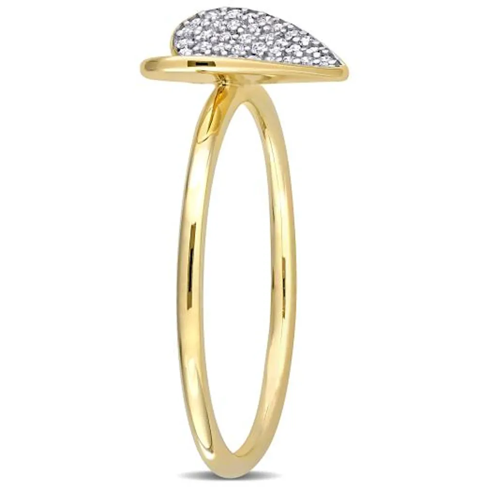 Julianna B 10K Yellow Gold 0.10CTW Diamond Heart Ring