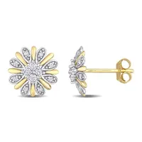 Julianna B 10K Yellow Gold 0.24CTW Diamond Flower Stud Earrings