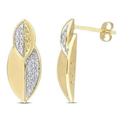 Julianna B 10K Yellow Gold 0.10CTW Diamond Earrings