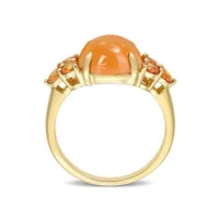 Julianna B 14K Yellow Gold Orange Moonstone & Orange Sapphire Ring