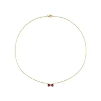 Julianna B 10K Yellow Gold 0.015 CTW Diamond & Garnet Necklace