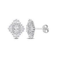 Julianna B Sterling Silver Lab Grown White Sapphire Earrings