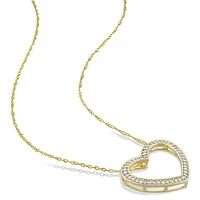 Julianna B 14K Yellow Gold 0.22CTW Diamond Heart Pendant